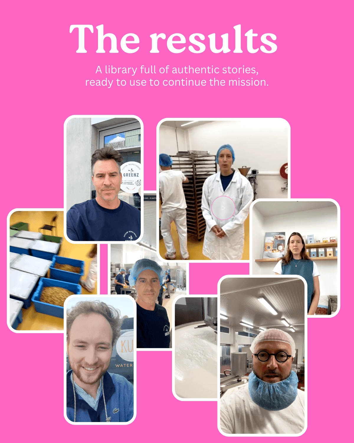 Trust-building content: customers see who makes their food.